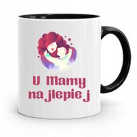 Kubek Czarny Prezent Dla Mamy U Mamy Najlepiej Z Nadrukiem Ze Zdjęciem
