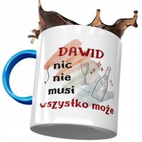 Kubek Błękitny Dla Dawida Kolegi Męża Na Prezent Z Nadrukiem Ze Zdjęciem