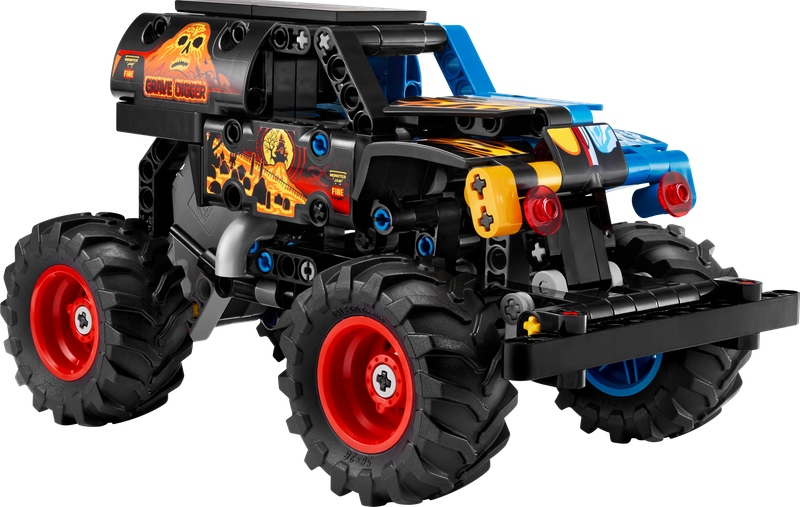 LEGO Technic 42219 Monster Jam Grave Digger Ogień i lód Napęd Pull-back zdjęcie 3