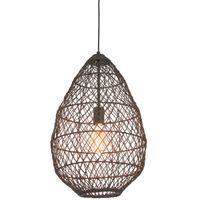 Wisząca lampa boho L&-198472 Light& kosz rattanowy czarna