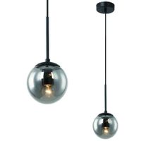 Loftowa LAMPA wisząca Bao Nero I Fume Orlicki Design szklana OPRAWA zwis kula ball przydymiona czarna