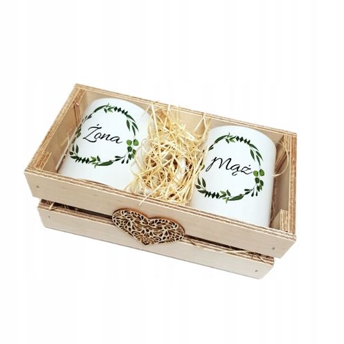 PREZENT NA ROCZNICE ŚLUBU KUBEK SKRZYNKA MĄŻ ŻONA DLA PARY JUBILEUSZ WESELE na Arena.pl