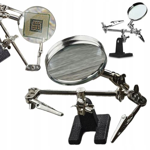 ZESTAW DO LUTOWANIA TRZECIA RĘKA UCHWYT LUPA UCHWYT DO NAPRAWY BIŻUTERII na Arena.pl