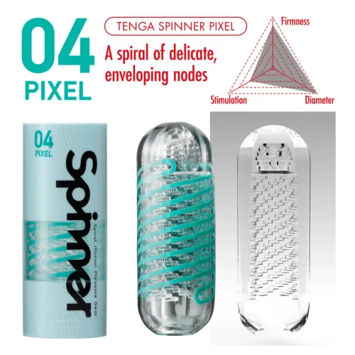 tenga spinner 04 pixel - obrotowa maszyna intymna spiralna struktura na Arena.pl