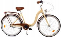 Rower Dallas Składak Alu 28" 3spd - kremowy z brązem