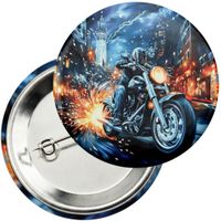 Przypinka z agrafką 59mm - MOTOR MOTOCYKL
