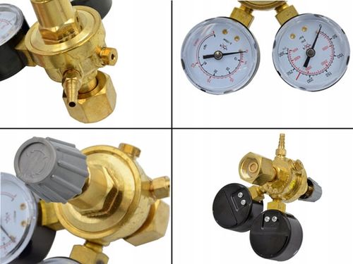 Reduktor CO2/ARGON z dwoma zegarami + króciec na Arena.pl