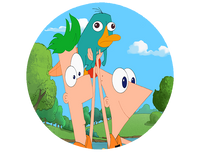 Opłatek na tort Fineasz i Ferb