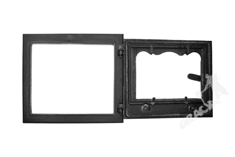 DRZWI D1 PRAWE - 33X38 CM + TERMOMETR 0-250°C żeliwne do pieca piecowe kaflowe zdjęcie 2