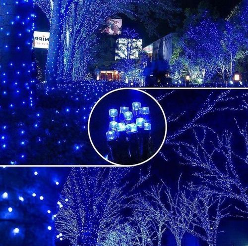 LAMPKI CHOINKOWE 1000 LED NIEBIESKI STAŁE + FLASH ZEWNĘTRZNE na Arena.pl