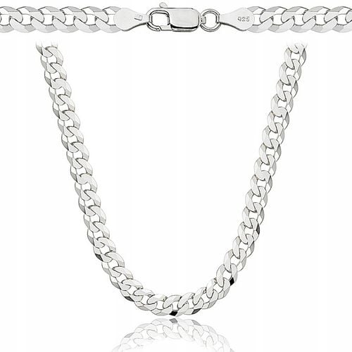 ŁAŃCUSZEK SREBRNY MĘSKI 925 NASZYJNIK PANCERKA SREBRO PEŁNE 5mm Grawer na Arena.pl