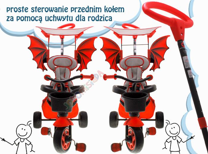 JKM RO0079 Draghetto VOLO Skrzydlaty ROWEREK ITALTRIKE zdjęcie 6