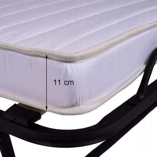 Łóżko polowe turystyczne składane 200 cm x 80 cm biały na Arena.pl