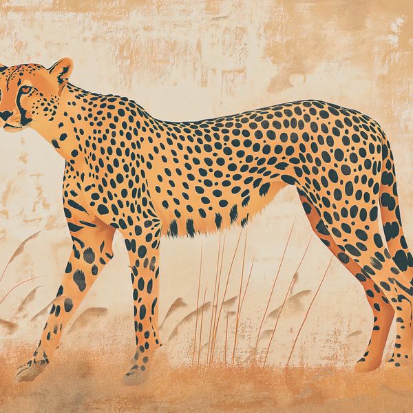 Plakat 70x70cm Gepard w Ruchu zdjęcie 1