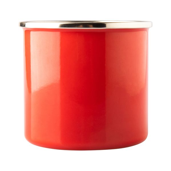 Kubek emaliowany Oldschool 500 ml, czerwony zdjęcie 4