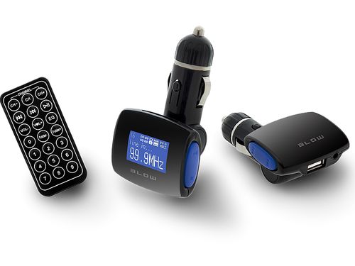 Transmiter FM BLOW USB SD/MMC niebieski + pilot na Arena.pl