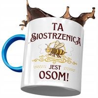 Kubek Błękitny Dla Siostrzenicy Urodziny Prezent Z Nadrukiem Ze Zdjęciem