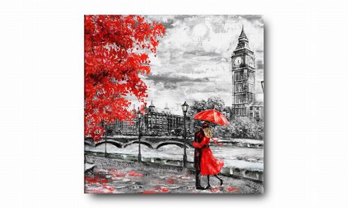OBRAZ NA PŁÓTNIE 065 Miłość w Londynie 40x40cm na Arena.pl
