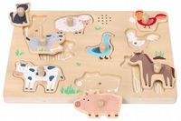 Układanka DŻWIĘKOWA Zwierzęta Farmy ODGŁOSY Koń Owca Kogut Kaczka Pies Kot