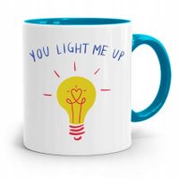 Kubek Błękitny Dla Elektryka You Light Me Up Z Nadrukiem Ze Zdjęciem