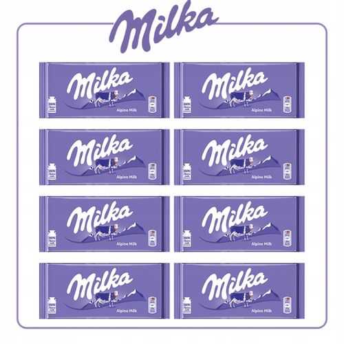 MILKA CZEKOLADA ALPINE MILK 8x100G na Arena.pl
