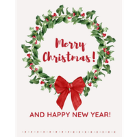 ETYKIETA ŚWIĄTECZNA WIANEK 10 sztuk