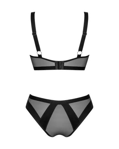 obsessive chic amoria komplet bielizny czarny xl/2xl komfortowy na Arena.pl