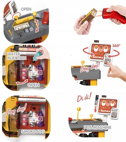 SUPERMARKET SKLEP dla Dzieci PARA Lodówka WIFI KOSZYK OBROTOWA KASA MATADI na Arena.pl