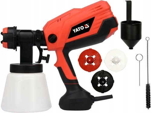 PISTOLET MALARSKI AGREGAT NATRYSKOWY 1L SIECIOWY 600W 3 DYSZE YATO na Arena.pl