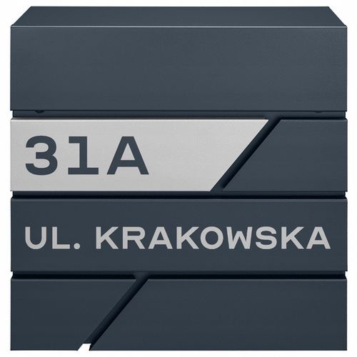 SKRZYNKA POCZTOWA NA LISTY POCZTĘ ANTRACYT NOWOCZESNA +WZÓR NAPIS Z ADRESEM na Arena.pl