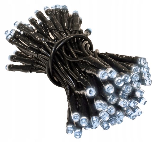 LAMPKI CHOINKOWE 100 LED NA CHOINKĘ BIAŁE CE zdjęcie 1