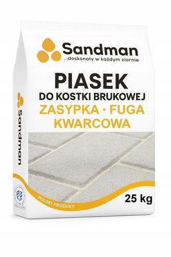 PIASEK KWARCOWY Premium ZASYPKA FUGA DO KOSTKI BRUKOWEJ Suchy 25 kg na Arena.pl