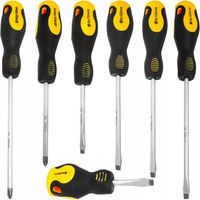 ZESTAW WKRĘTAKÓW ŚRUBOKRĘTÓW WKRĘTAKI ŚRUBOKRĘTY PŁASKIE KRZYŻAKOWE MOCNE!!