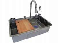 Zlewozmywak stalowy MODO 7545 F2 z myjką, kaskada