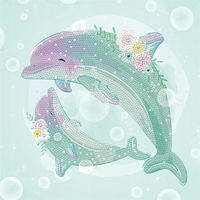 OBRAZ Do Wyklejania DIAMENTAMI Dolphin Dance WYKLEJANKA Artystyczna Obrazek