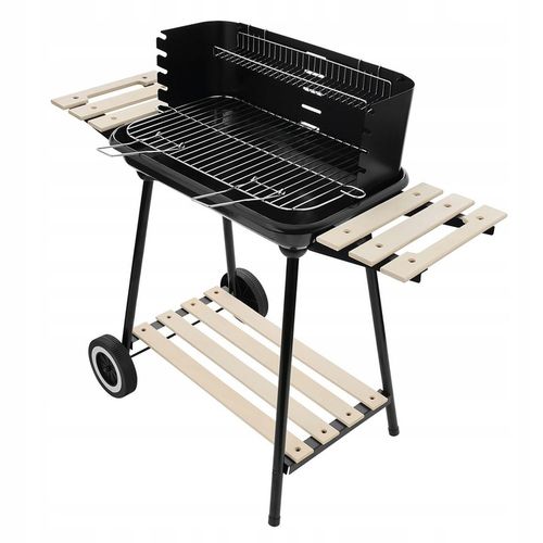 Grill węglowy ogrodowy na kółkach z 3 półkami na Arena.pl