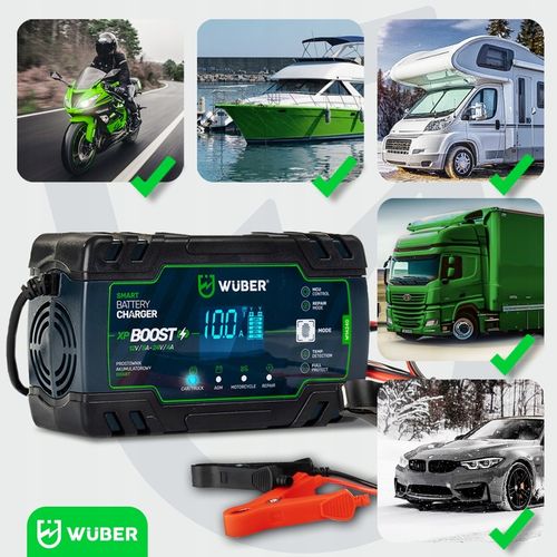 ŁADOWARKA PROSTOWNIK AKUMULATORÓW MIKROPROCESOROWY SAMOCHODOWY 12V/24V MCU na Arena.pl