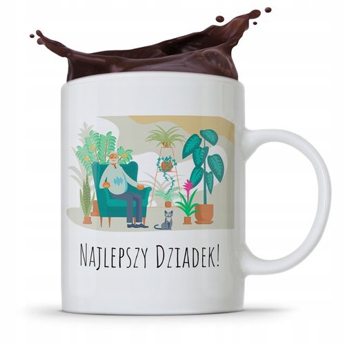 Kubek Prezent Dzień Dziadka Najlepszy Dziadek! Z Nadrukiem Ze Zdjęciem na Arena.pl