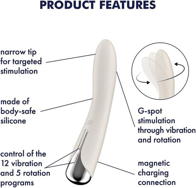 Satisfyer Spinning Vibe 1 Beige zdjęcie 3