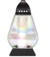 Znicz Lampion Szklany TĘCZA 30cm efekty świetlne Bispol + wkład 48h / 1 szt