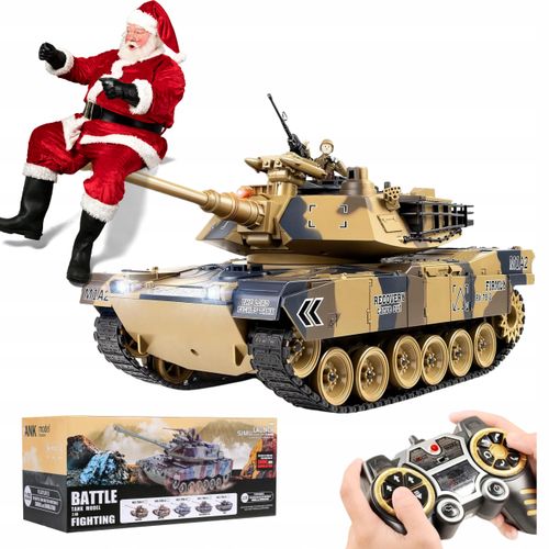 Zdalnie sterowany czołg M1A2 Abrams RC 2.4 GHz dymi strzela kulkami DUŻY na Arena.pl