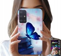ETUI DO SAMSUNG GALAXY A71 - NIEBIESKI MOTYLEK, MOTYL, DAMSKIE WZORY