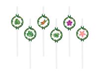 Słomki papierowe Hawaii Party hawajska impreza 6 szt.