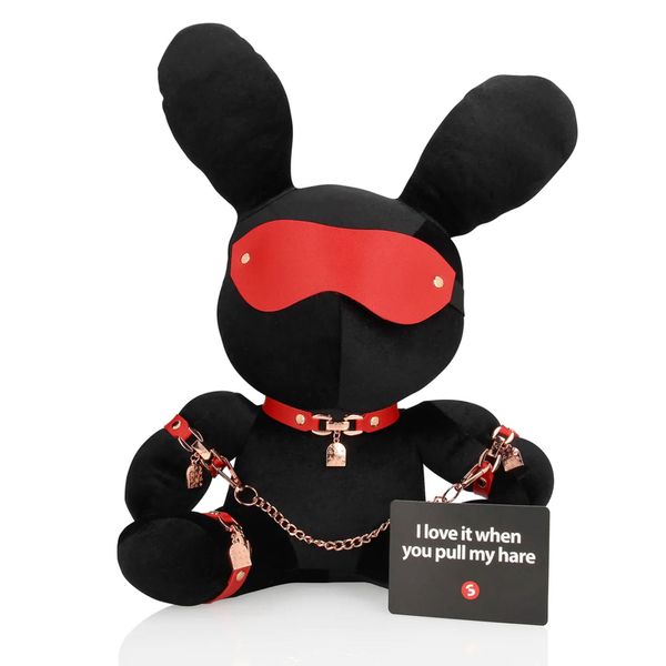 Rabbit Bondage - Velvet - Large - Black zdjęcie 1