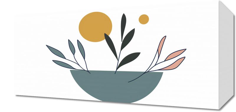 Obraz 40x20cm Miska Roślinności zdjęcie 1