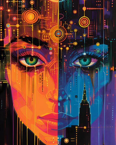 Plakat 40x50cm Cyfrowa Psyche zdjęcie 1