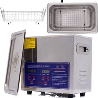 MYJKA ULTRADŹWIĘKOWA 6,5L WANNA KOSZ PROFESJONALNA 220W LCD STAL MOCNA