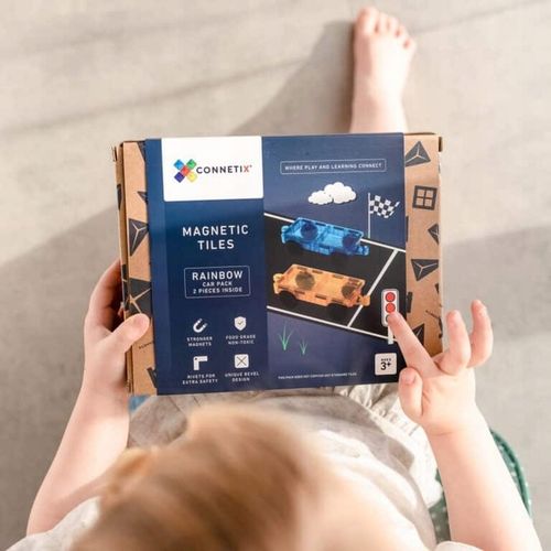Connetix Klocki magnetyczne Rainbow Car Pack 2 Connetix autka pociągi na Arena.pl