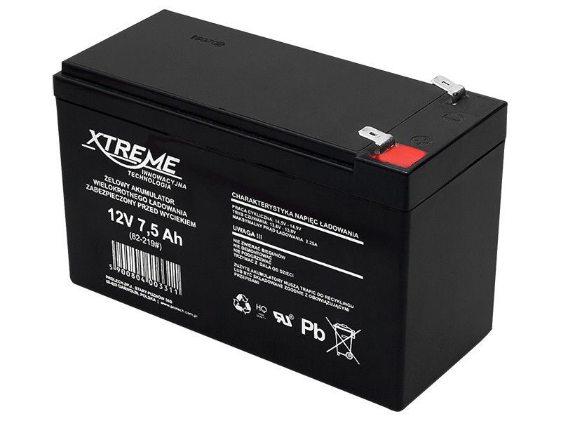 Akumulator żelowy 12V 7.5Ah XTREME zdjęcie 1
