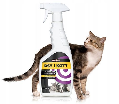 NATURALNY SPRAY ZNIECHĘCAJĄCY KOTY ODSTRASZACZ KOTÓW I PSÓW STRONG 500 na Arena.pl